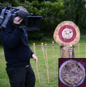 Tarte Flambee as target (for the TV guys).