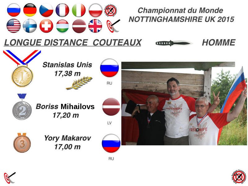 Podium knife long distance male: Stanislav Unis, Boriss Mihailovs, Yory Makarov