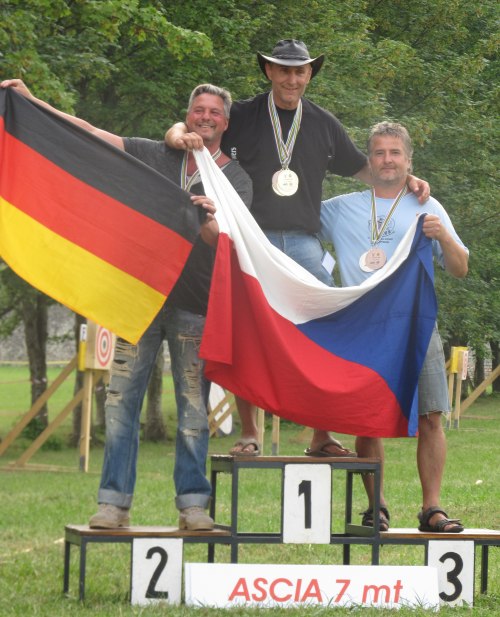 Podium axe 7m male: Peter, Stany, Milan